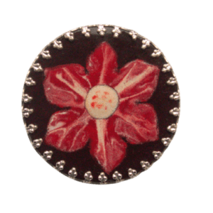 Smaltovaná brož s červenou květinou. Hodí se na šaty nebo sáčko. Je mechanicky uchycená v bižuterním lůžku. Bude ladit s romantickým stylem a květinovými motivy. Prohlédněte si celou kolekci šperků a doplňků se stejným motivem.