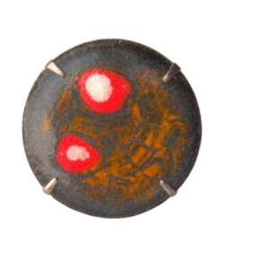 Smaltovaný prsten s puntíky. Abstraktní kresba se hodí pro každou příležitost. Velikost obroučky je nastavitelná.