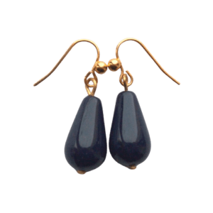 Modré korálkové náušnice. Jednoduché a elegantní. Doplňte je přívěskem pro všední den, či náhrdelníkem pro zvláštní příležitost.