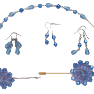 Modrá korálková souprava. Elegantní šperky a doplňky pro každou příležitost. Vyberte si vlastní kombinaci.